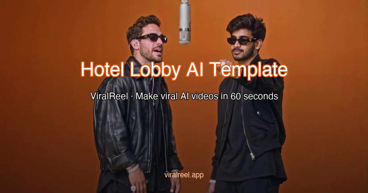 Hotel Lobby AI template — two performers singing in the iconic orange booth